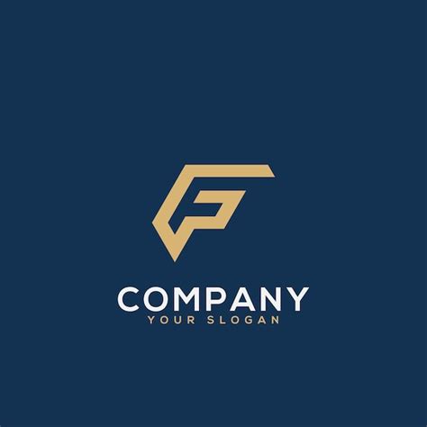 Plantilla de diseño de logotipo de letra inicial fg gf Vector Premium