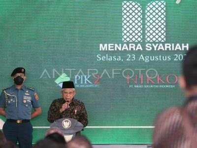 Wapres Hadiri Topping Off Menara Syariah Antara Foto