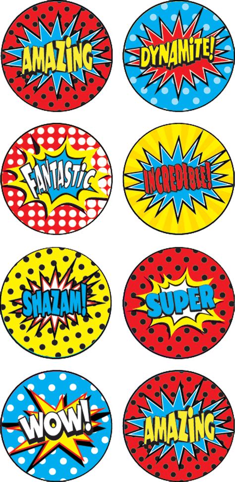 Superhero Mini Stickers - TCR5642 | Teacher Created Resources