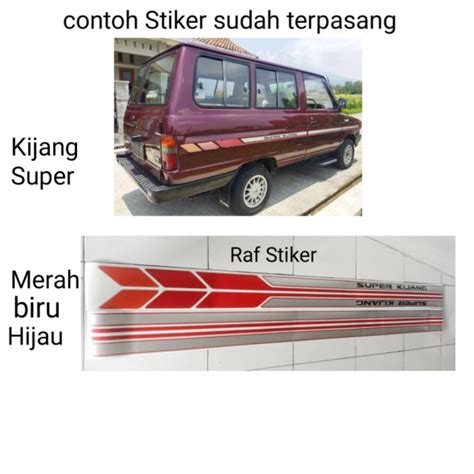 Jual Stiker Body Kijang Super Lama Long Short Stiker Kijang Super