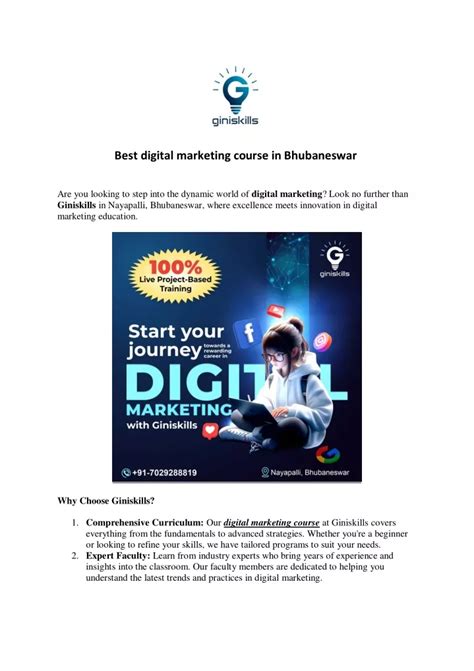 Ppt Best Digital Marketing Course In Bhubaneswar Giniskills