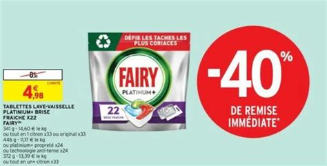 Anti Crise Fr Capsules Lave Vaisselle Fairy Chez Intermarch