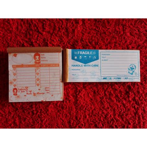 Jual Nota Label Pengiriman Olshop Paket Kg Nota Dan Label