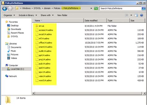 adding admx files administrative templates  gpmc active directory