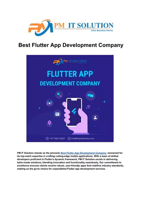 Ppt Best Flutter App Development Company Pm It Solution Powerpoint