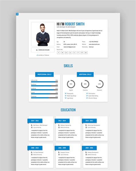 Html Profile Template