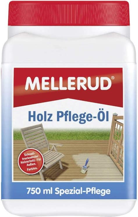 MELLERUD Holz WPC Öl Pflege farblos 1 x 0 75 l Wasserabweisender