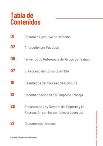 Informe De Recomendaciones Grupo De Trabajo Cop Proyecto De Ley