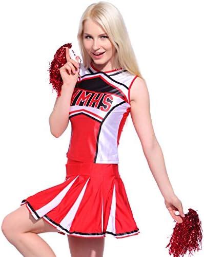 Size Xs Red And White Cheerleader Outfit Ideal Cosplay Halloween Fancy