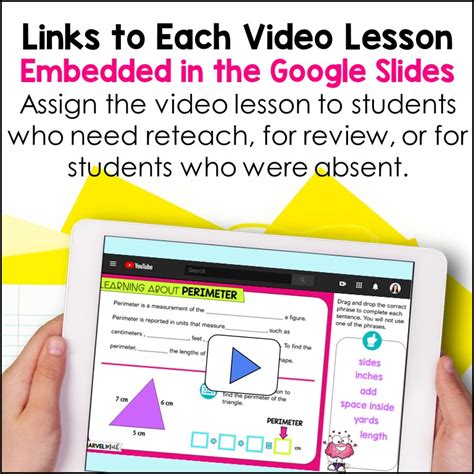 3rd Grade Perimeter Bundle Digital Activities Video Lessons