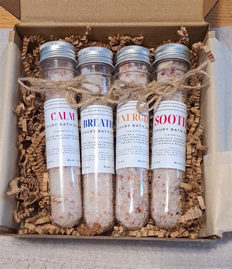 Organic Bath Salt Bundle Bath Salt Variety Pack All Natural Bath Salts Essential Oil Bath