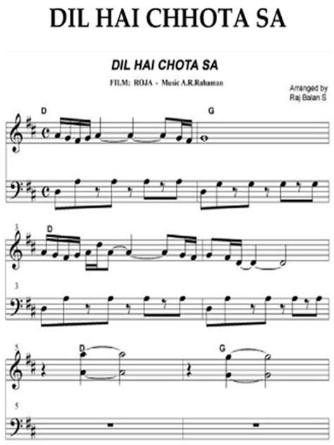 Hindi Songs Piano Sheet Music Fujikawa Recchia