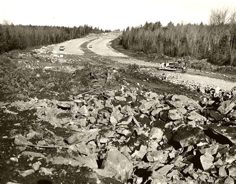 Construction of Interstate 95 (currently I-295) in Brunswick, Maine ...