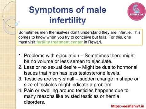 Ppt Symptoms Of Male Infertility Powerpoint Presentation Free