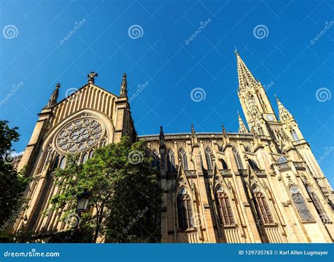 San Sebastian Cathedral in Spain Stock Image - Image of spain, street ...