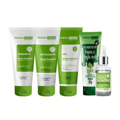 Kit Skin Care Antioleosidade E Cido Salic Lico Dermachem Shein Brasil