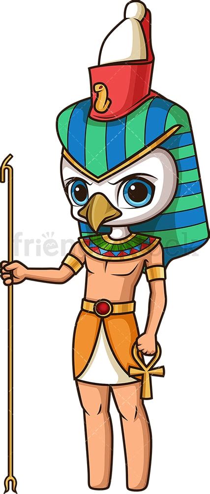 Ancient Egyptian God Horus Cartoon Vector Clipart - FriendlyStock