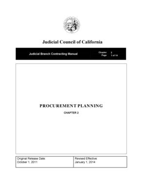 Fillable Online Courts Ca Chapter 2 Procurement Planning California