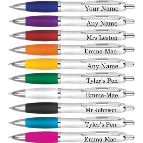 Personalised Pens With Any Name Printed Available in 10 Colour - Etsy UK