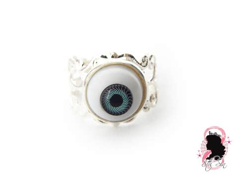 Antique Silver Eyeball Ring Blue Eyeball Ring Brown Eyeball - Etsy