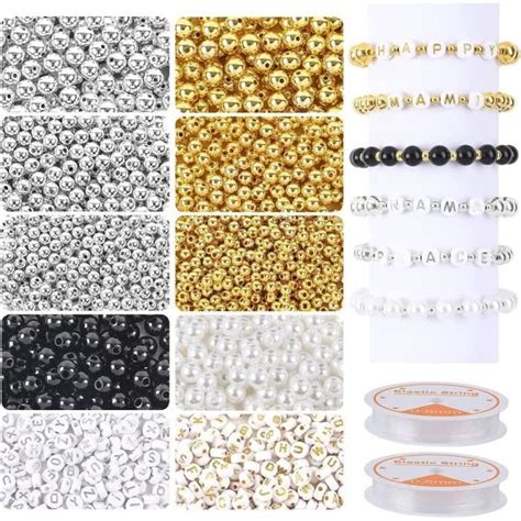 Pi Ces Perles Intercalaires Perles Pour Bracelet Adulte Perles D