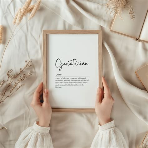 Geriatrician Definition Print, Medical Profession Digital Download