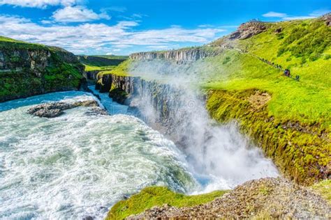 Gullfoss Waterfall In Iceland Stock Photo Image Of Summer Europe