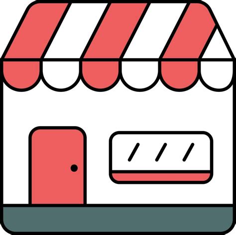 Red And White Shop Or Store Building Icon 24456685 Vector Art At Vecteezy