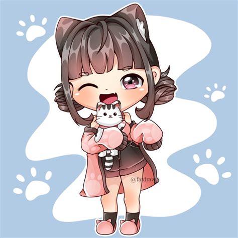 Draw Cute Chibi Illustration By Fardraw Fiverr