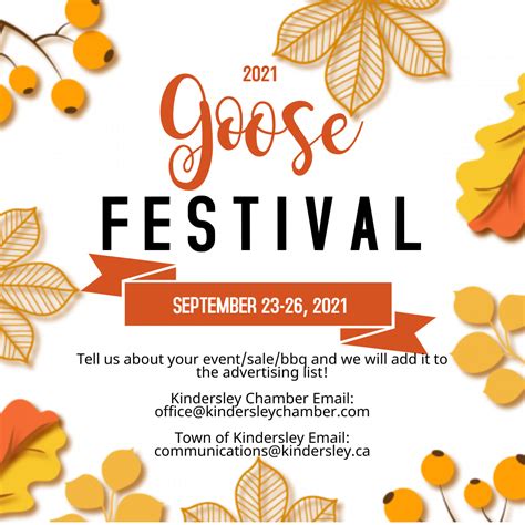 Goose Festival 2021 - Town of Kindersley