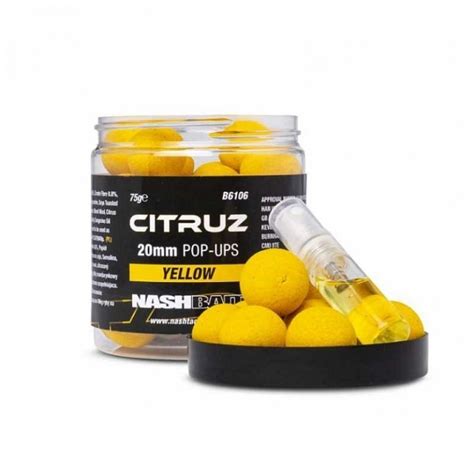 Nash Boilie Pop Ups Citruz Yellow Mm G Ml Booster Spray