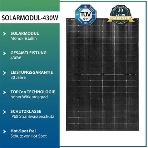 Sunpro 430W M10 N Type Mono Bifacial Schwarz Kaufland De