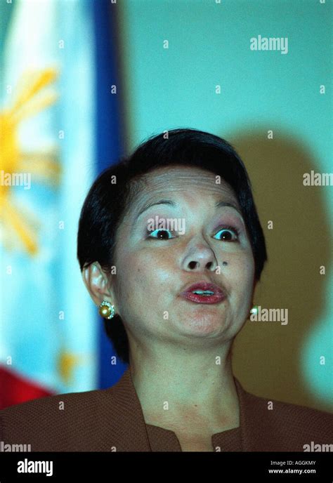 Philippine President Gloria Macapagal-Arroyo speaking about Philippine ...