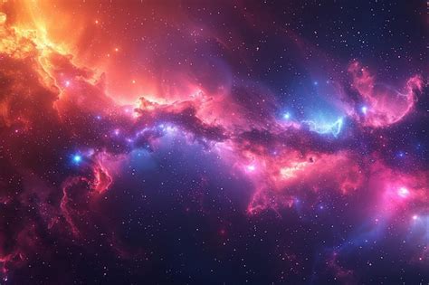 Premium Photo Colorful Space Filled With Stars