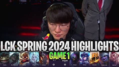 T1 Vs FOX GAME 1 HIGHLIGHTS LCK SPRING 2024 W6D1 SKT T1 Vs FEARX GAME