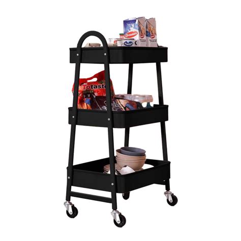 Multi Purpose Utility Rolling Mobile Cart Trolley Organizer With Tier