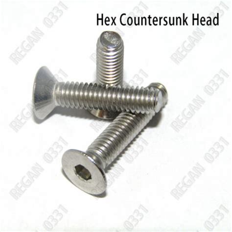 6 32 8 32 Socket Hex Cap Head Button Head Hex Flat Head Screws Bolts