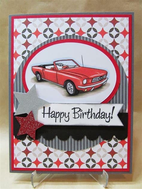 Savvy Handmade Cards Classic Car Birthday Card