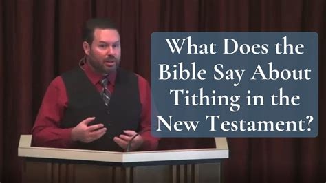 What Does The Bible Say About Tithing In The New Testament Youtube