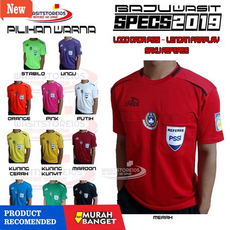 Jual Baju Futsal Bola Terbaru Baju Wasit Specs 2019 Logo DADA PSSI