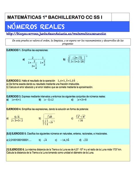 EXAMENES MATEMÁTICAS 1º BACHILLERATO DE CIENCIAS SOCIALES Matemáticas