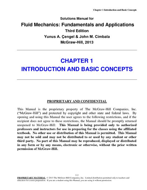 Solution Manual Solution Fluid Mechanics Fundamentals And Applications