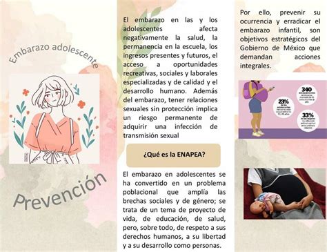 Triptico Preveci N Del Embarazo Adolescente Vianney Cruz Udocz