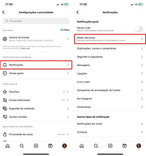 Como ativar o modo silencioso no Instagram e evitar notificações