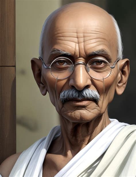 Premium Photo Portrait Mahatma Gandhi Indian Independence Fighter October