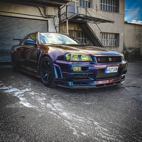 Midnight Purple R34 Nissan Skyline GTR Nissan Gtr R34 R34 Gtr Tuner