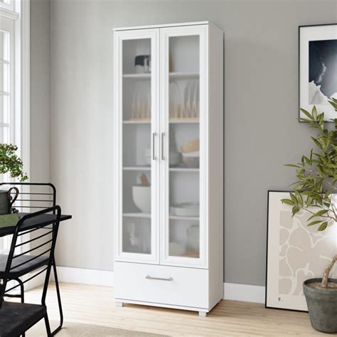 White Bookcase Cabinet With Glass Doors Cabinets Matttroy