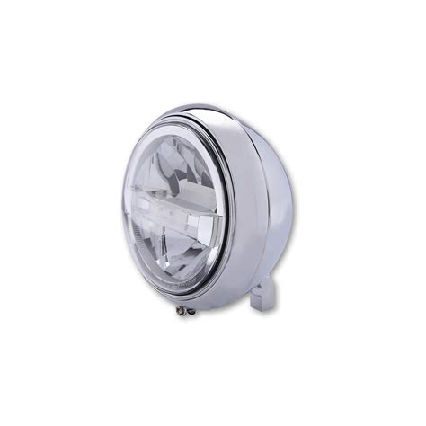 HIGHSIDER 7 Zoll LED Scheinwerfer Chrom YUMA 2 TYP 4 E geprüft CRC