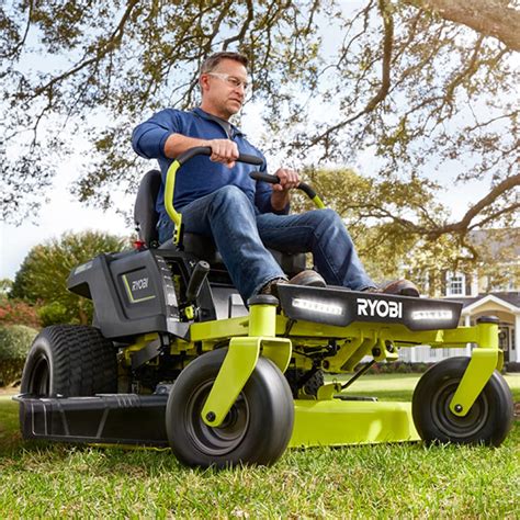 Ryobi 42 In 75 Ah Battery Electric Riding Zero Turn Mower And Bagging