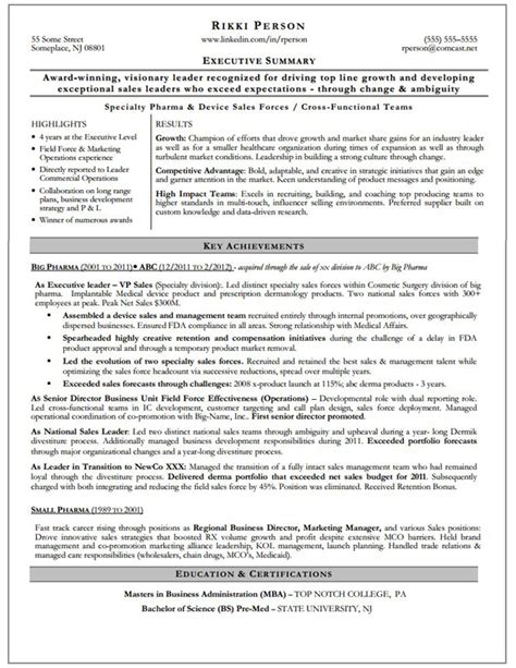 Executive Summary Dynamic Resumes Of Nj